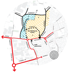 Kaart Haansberg Etten-Leur Google Maps, deelgebieden en verkeersstructuur