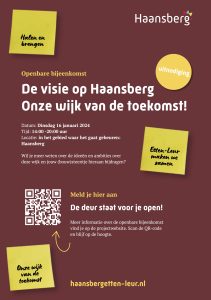Uitnodiging Haansberg De Visie op Haansberg 16 januari 2024